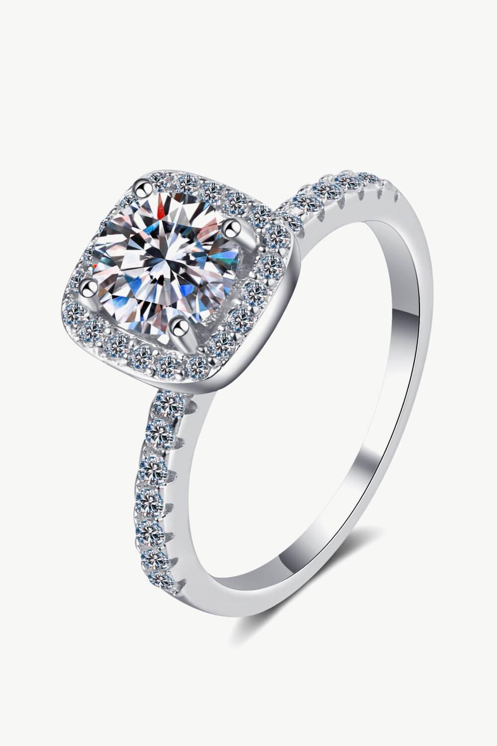 Square Moissanite Ring - Trendha
