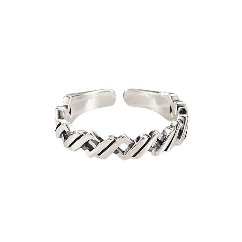 New Personality Winding Braided Versatile Hip Hop Ring - Trendha