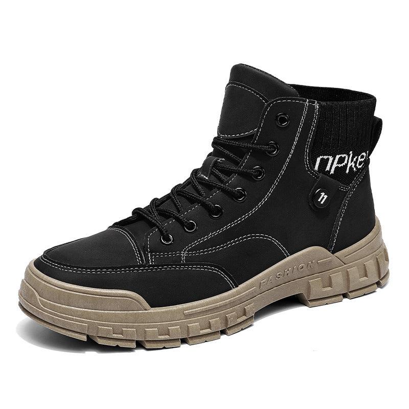 New Style Men's Shoes Fashion High Top Martin Boots - Trendha