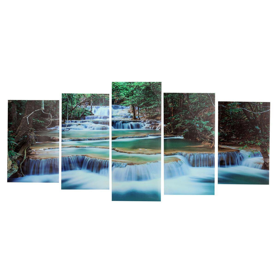 Large Framed Canvas Prints Forest Waterfall Painting Home Hanging Wall Decorations - Trendha