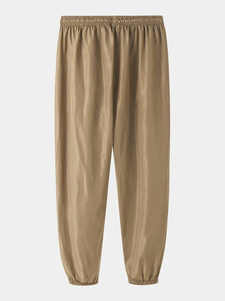 Mens Casual Solid Color Drawstring Comfy Pants - Trendha