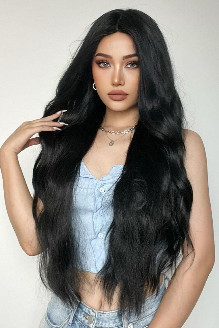 Full Machine Long Wave Synthetic Wigs 28'' - Trendha