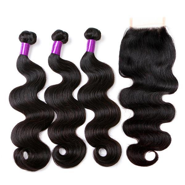 1 Bundle Brazilian Body Wave Wig 100% Lace Human Virgin Hair Extensions Lace Frontal Natural Wave Hair Wigs - Trendha