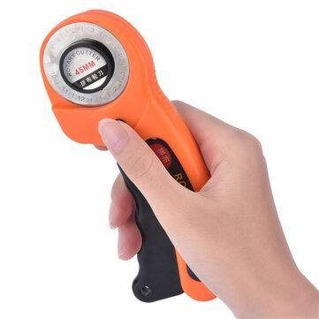 45mm Round Rotary Cutter Sewing Quilting Roller Fabric Cutting Tool + 10x Bllades - Trendha