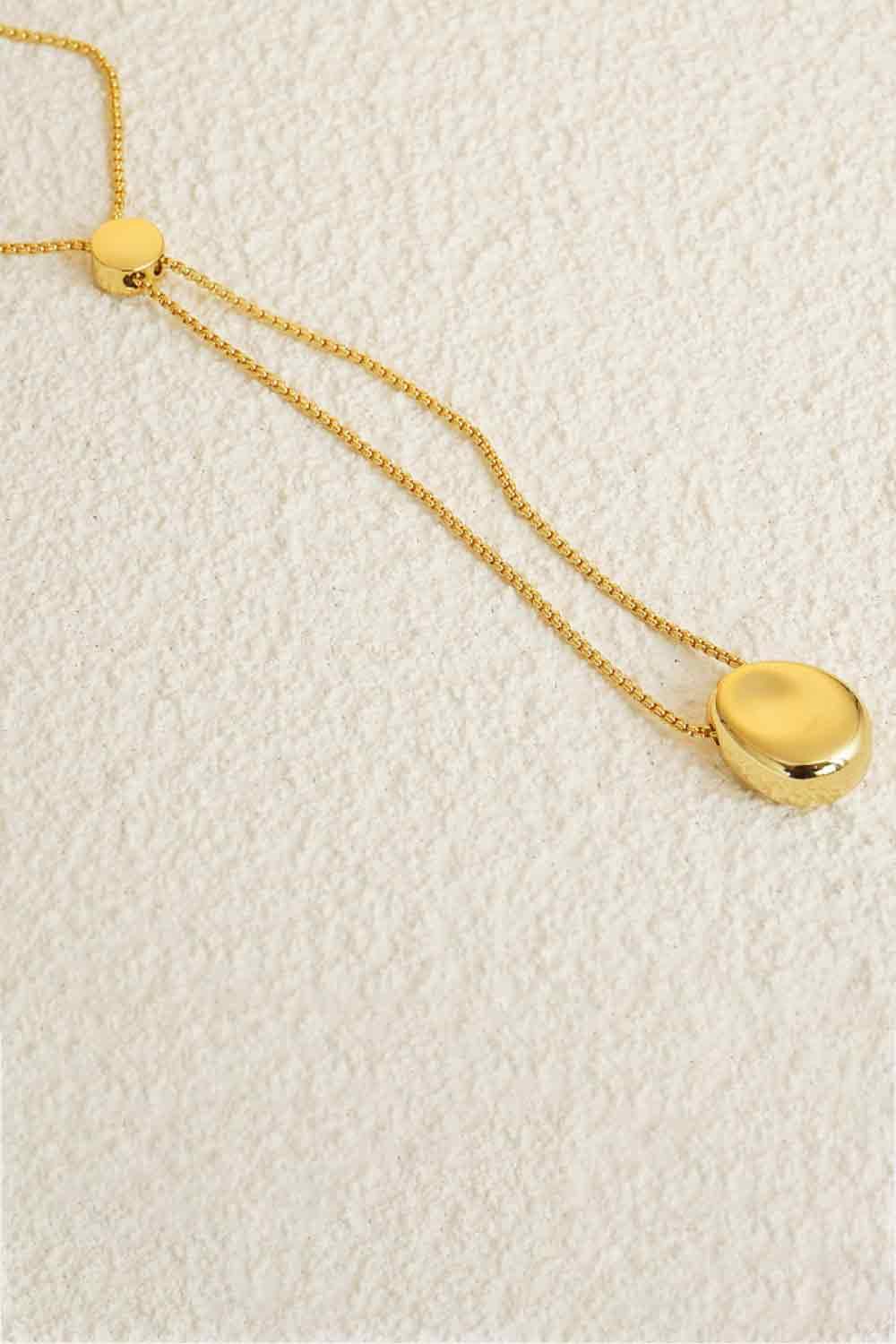 18K Gold-Plated Sweater Chain Necklace - Trendha