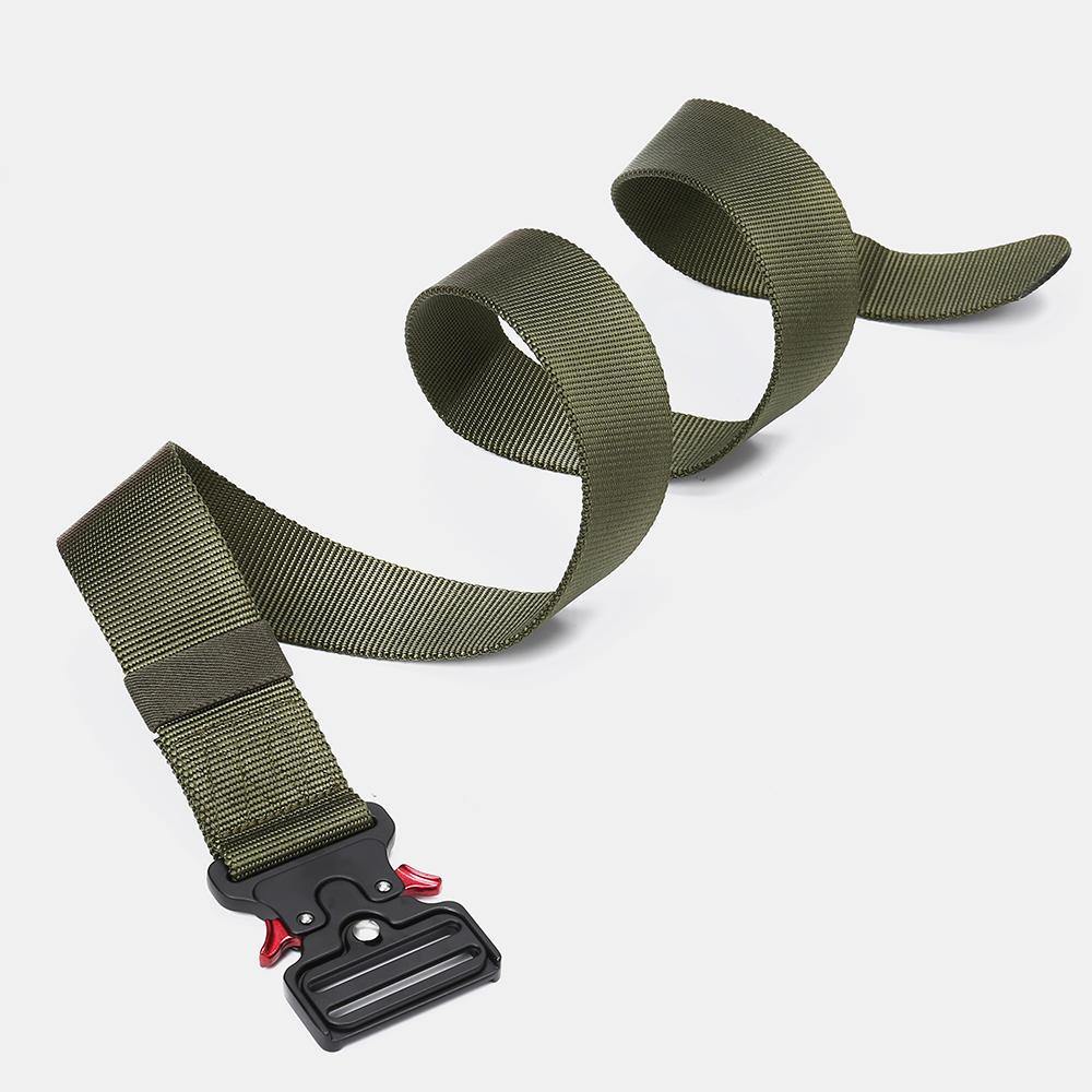 125cm 4.8cm Nylon Waist Leisure Belts Zinc Alloy Tactical Belt Quick Release Inserting Buckle - Trendha