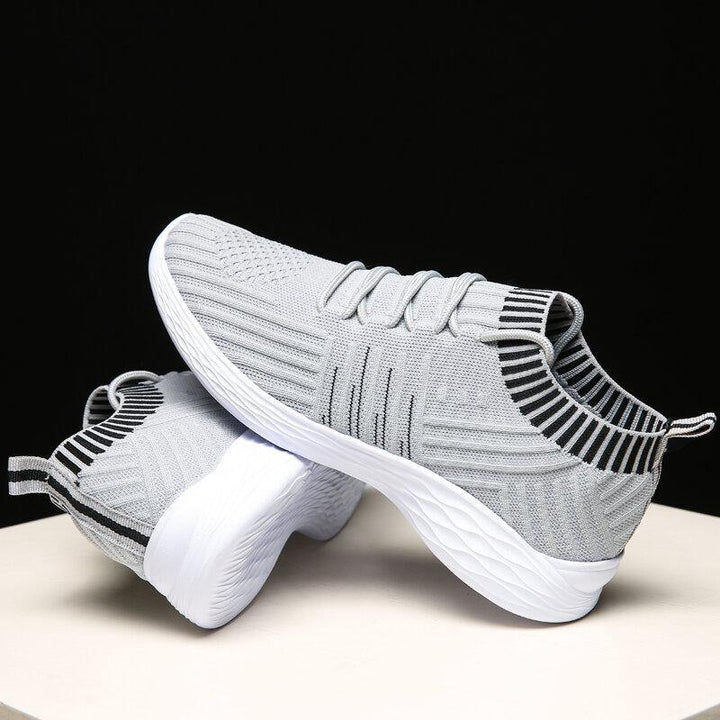Woman Round Toe Mesh Breathable Slip-On Running Shoes - Trendha