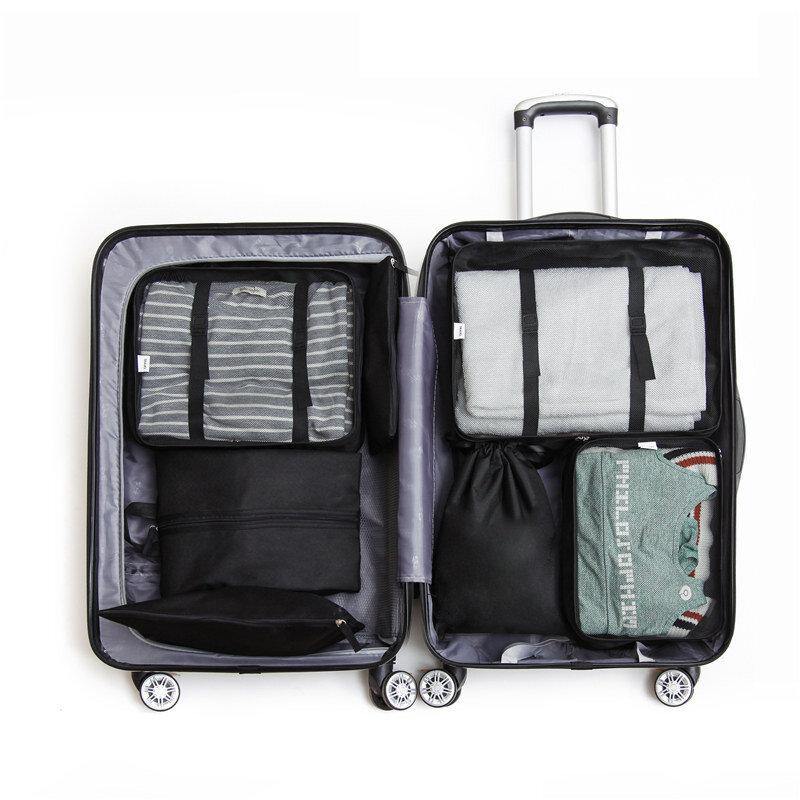 7 PCS Cationic Oxford Travel Storage Bag Clothes Storage Bag Shoes Bra Washing Bag Makeup Storage Bag - Trendha