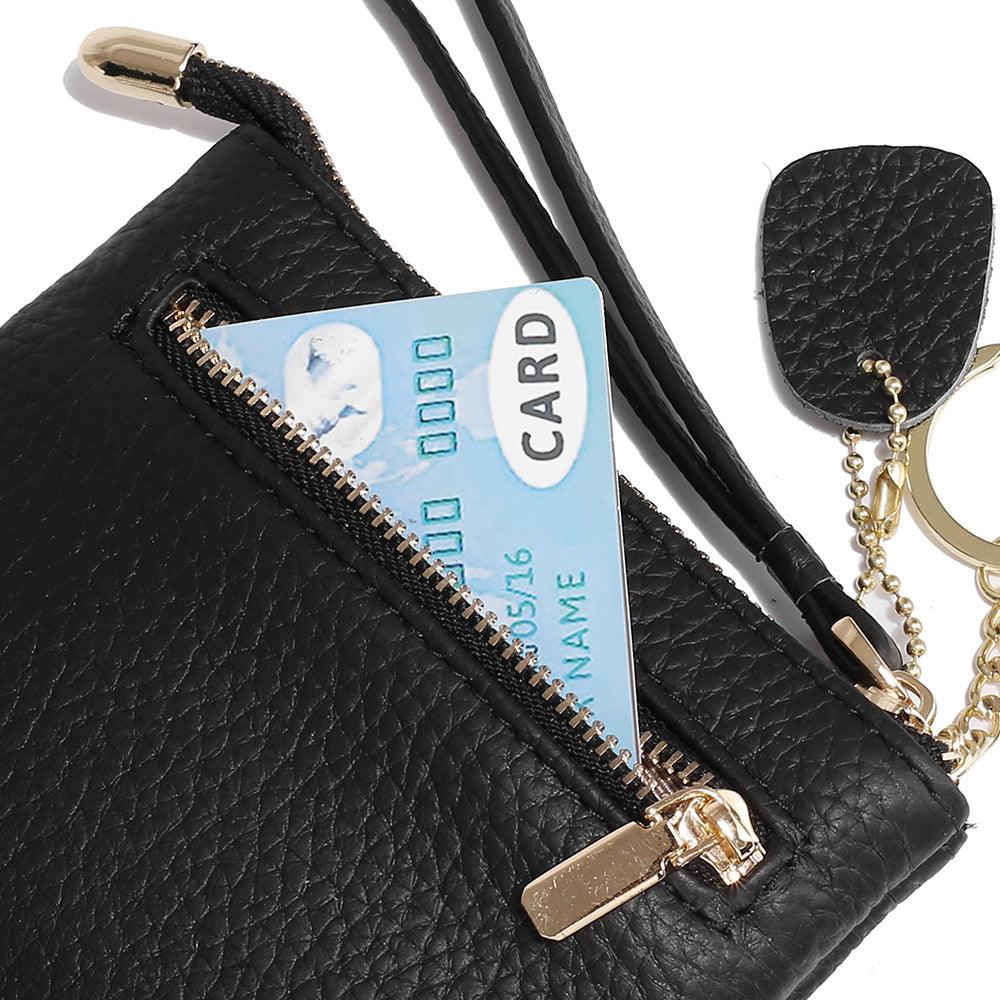 Women's Cute Mini Leather Zipper Small Wallet - Trendha