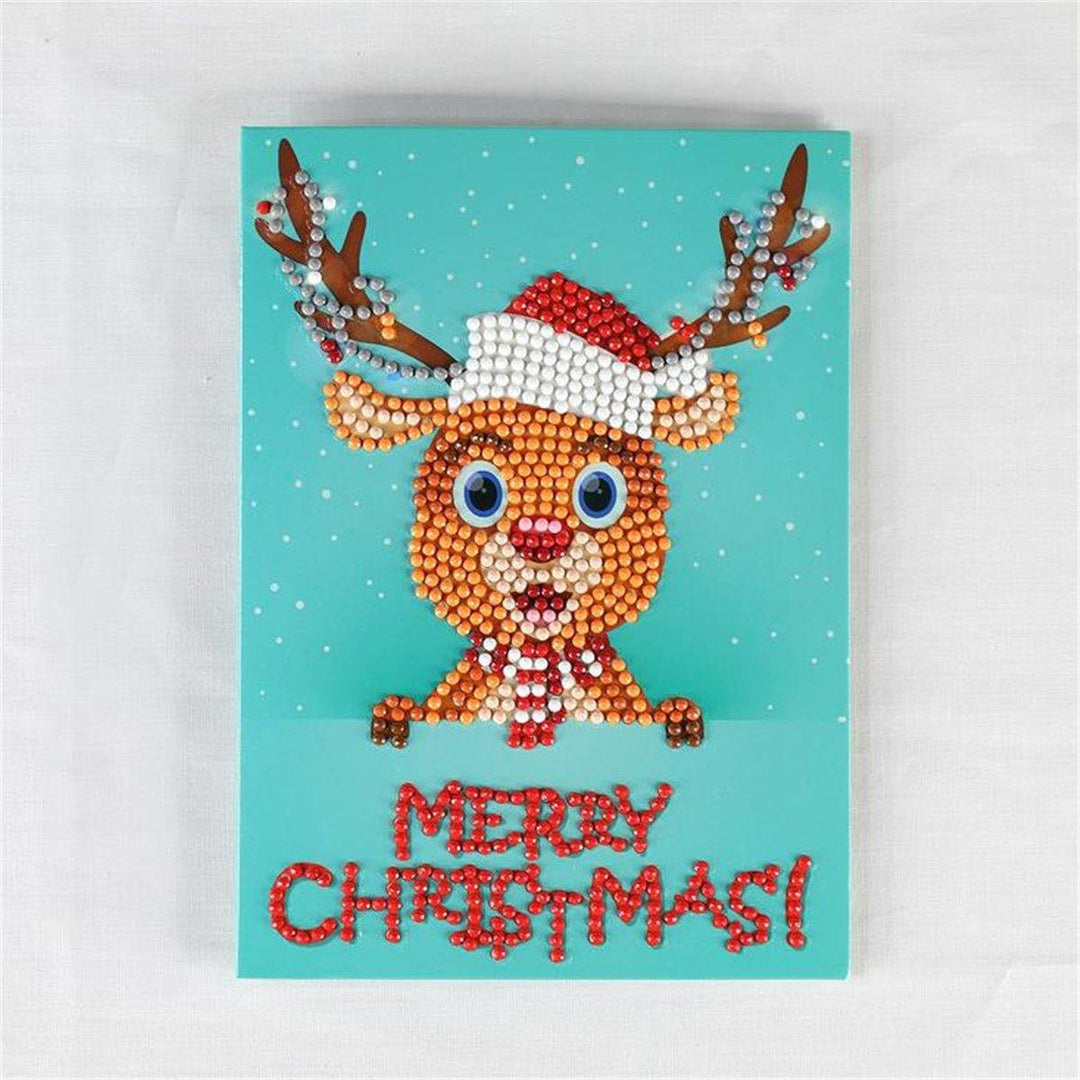 5D DIY Diamond Painting Christmas Greeting Card Cross Stitch Embroidery Mosaic Holiday Decor - Trendha