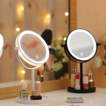 Portable 360° Rotaty 14 LED Light Makeup Mirrors Vanity Tabl - Trendha