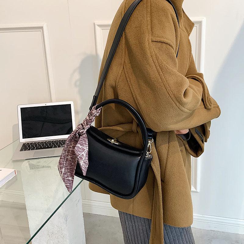 Pure Color Silk Scarf Printed Trendy Handbags - Trendha