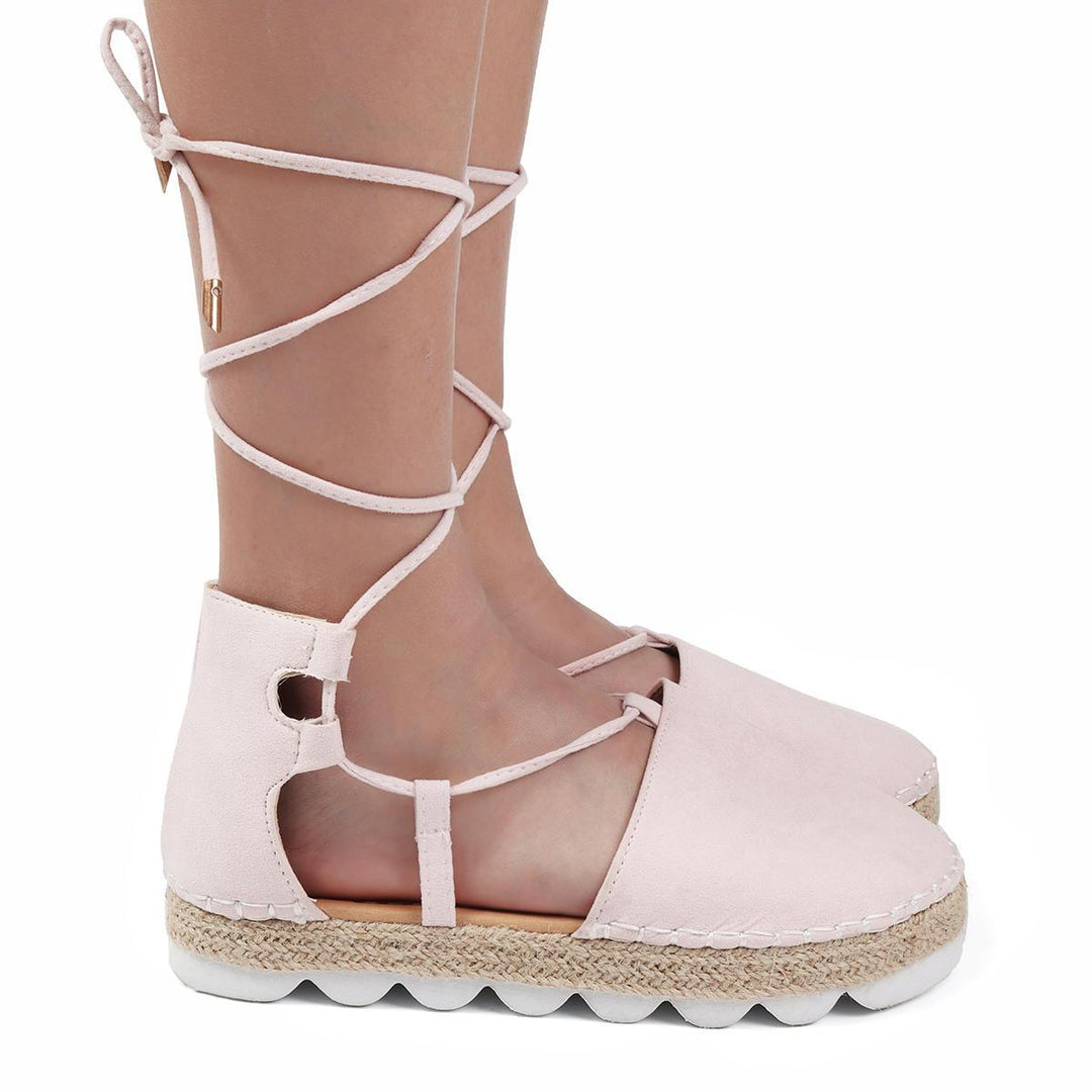 Women's Strappy Espadrilles | Casual Solid Color Summer Platform Sandals - Trendha