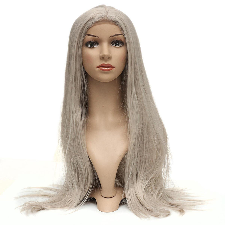 28inch Straight Bang Synthesis Hair Long Full Wig Cosplay Former Lace Women - Trendha