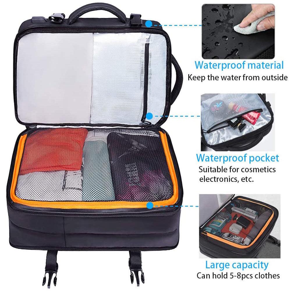BANGE BG-1908 16'' 38L Expandable Large Capacity USB Tactical Backpack 15.6 inch Laptop Luggage Suitcase Bag Waterproof Camping Travel Rucksack - Trendha