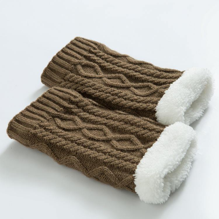 Unisex Winter Plus Velvet Knee Ankle Calf Warmer Pads Socks - Trendha