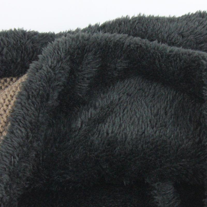 Men Winter Thicken Plus Velvet Knit Hat Scarf Set Outdoor Earmuffs Beanie With Neck Cover - Trendha