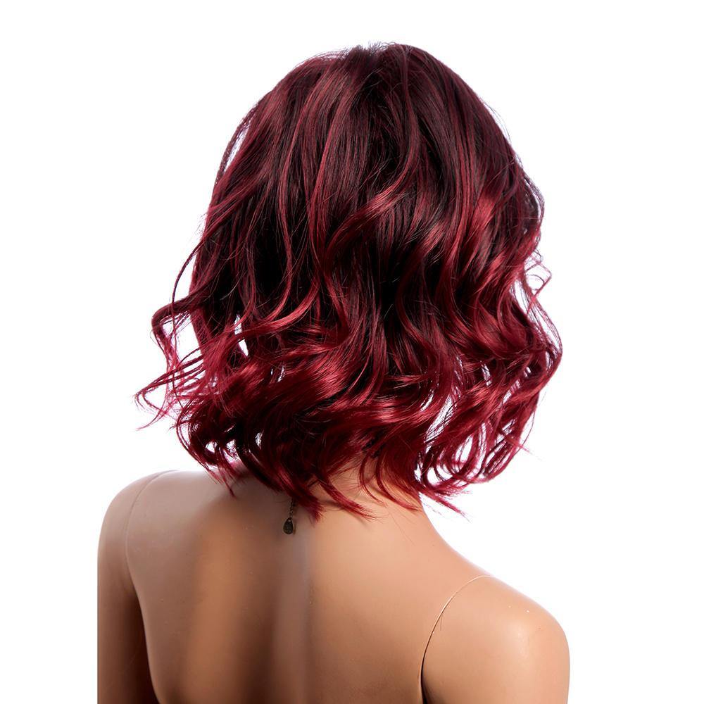 14 Inch Short Curly Synthetic Hair Wigs KANEKALON Side Bang Fashion Lady Women - Trendha