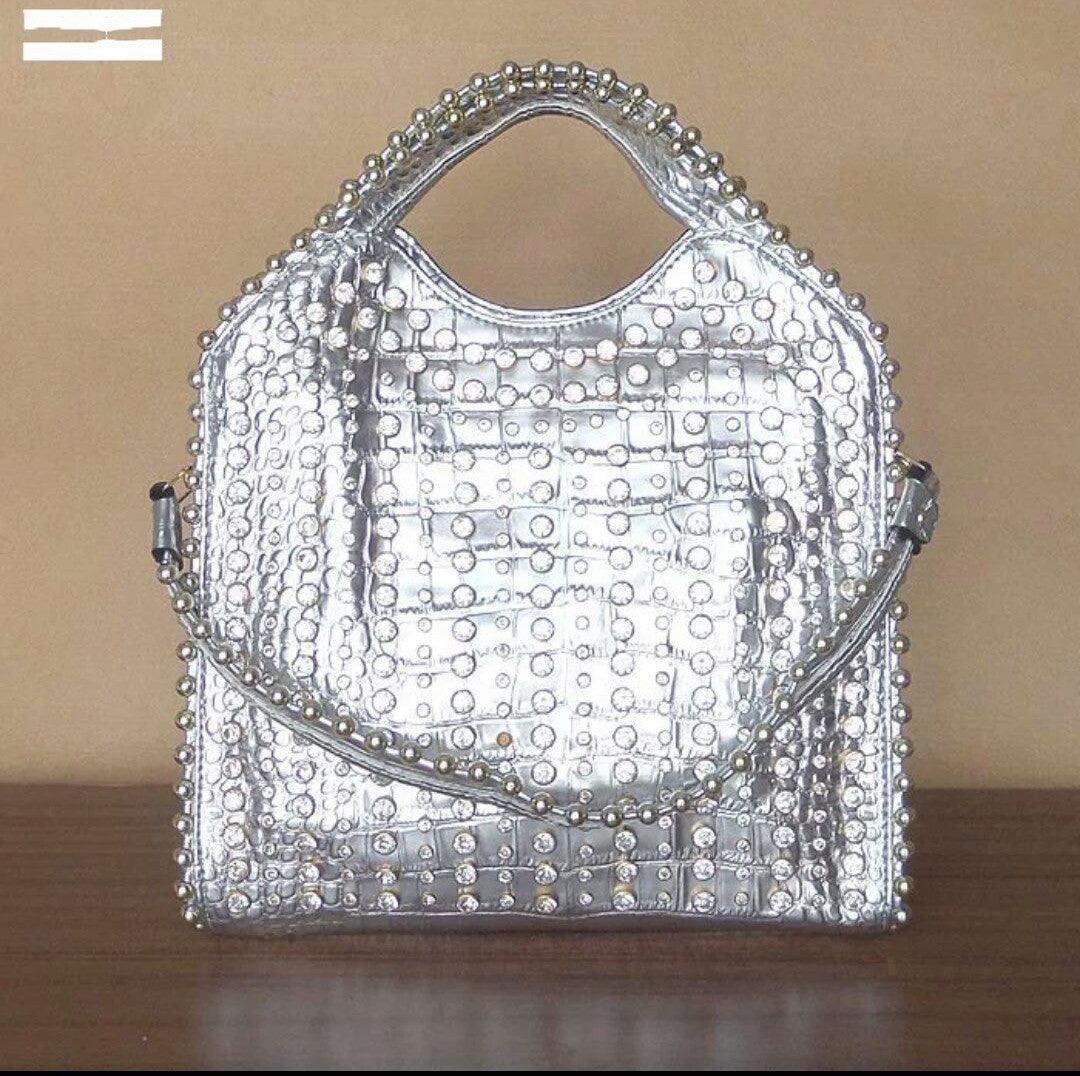 Hand-held Messenger Bag Fashion Diamond Studded Rhinestones - Trendha
