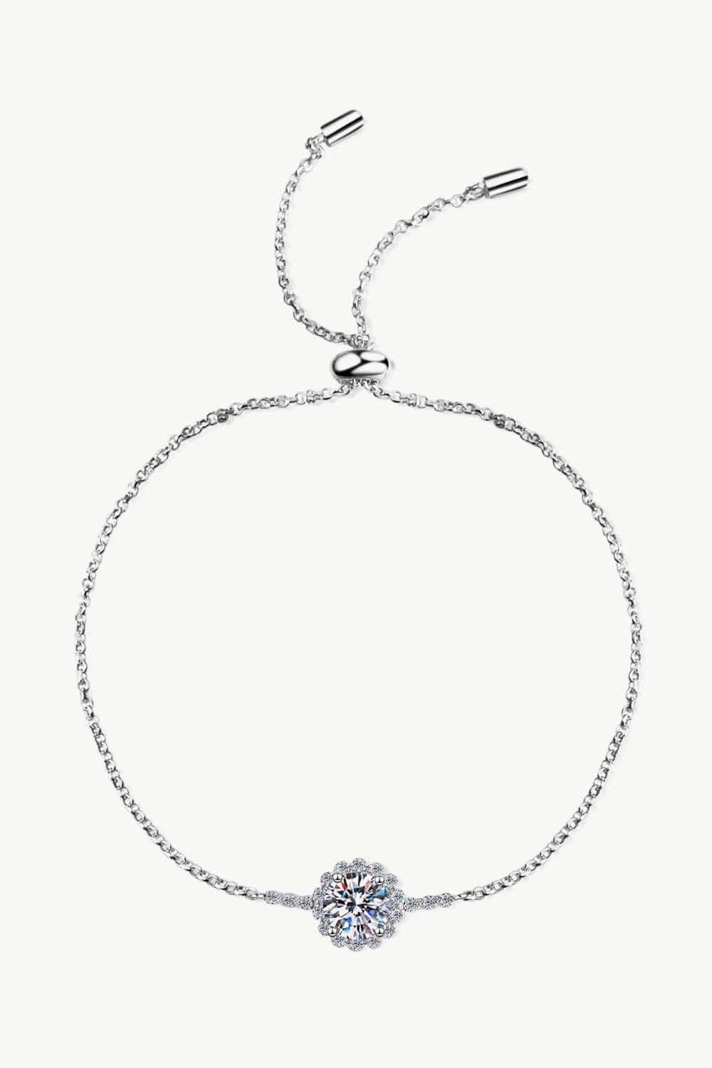 1 Carat Moissanite Chain Bracelet - Trendha