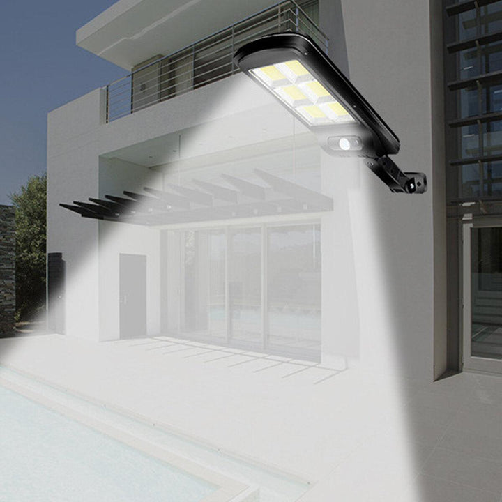 Solar Powered LED COB Street Light PIR Motion Sensor Outdoor Garden Wall Lamp+Remote Control - Trendha