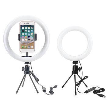 Dimmable LED Ring Light Lamp 18CM 26CM Fill Light for Makeup Live Stream Selfie Photography Video Record Online Teaching - Trendha