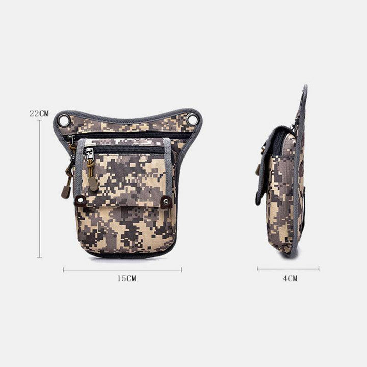 Men Nylon Camouflage Tactical Outdoor Sport Multifunction Waterproof Waist Bag Leg Bag Shoulder Bag For Riding - Trendha