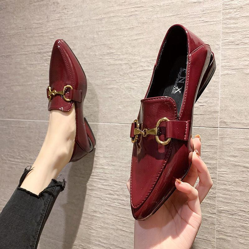 Net Red Pointed Small Leather Shoes Women Spring And Summer Spring - Trendha