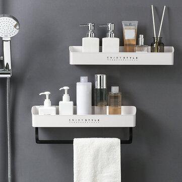 Bathroom Shelf Wall Mounted Shampoo Shower Holder Kitchen Storage Rack Kitchen - Trendha