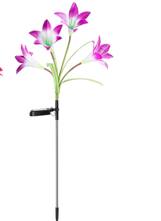 Solar Lily Flower Lights LED Solar Garden Light Lawn Light Landscape Light Waterproof Flower Light - Trendha