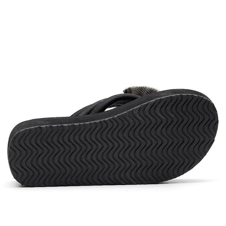 Women Bowknot Decor Comfy Soft Flat Platform Slides Slippers - Trendha