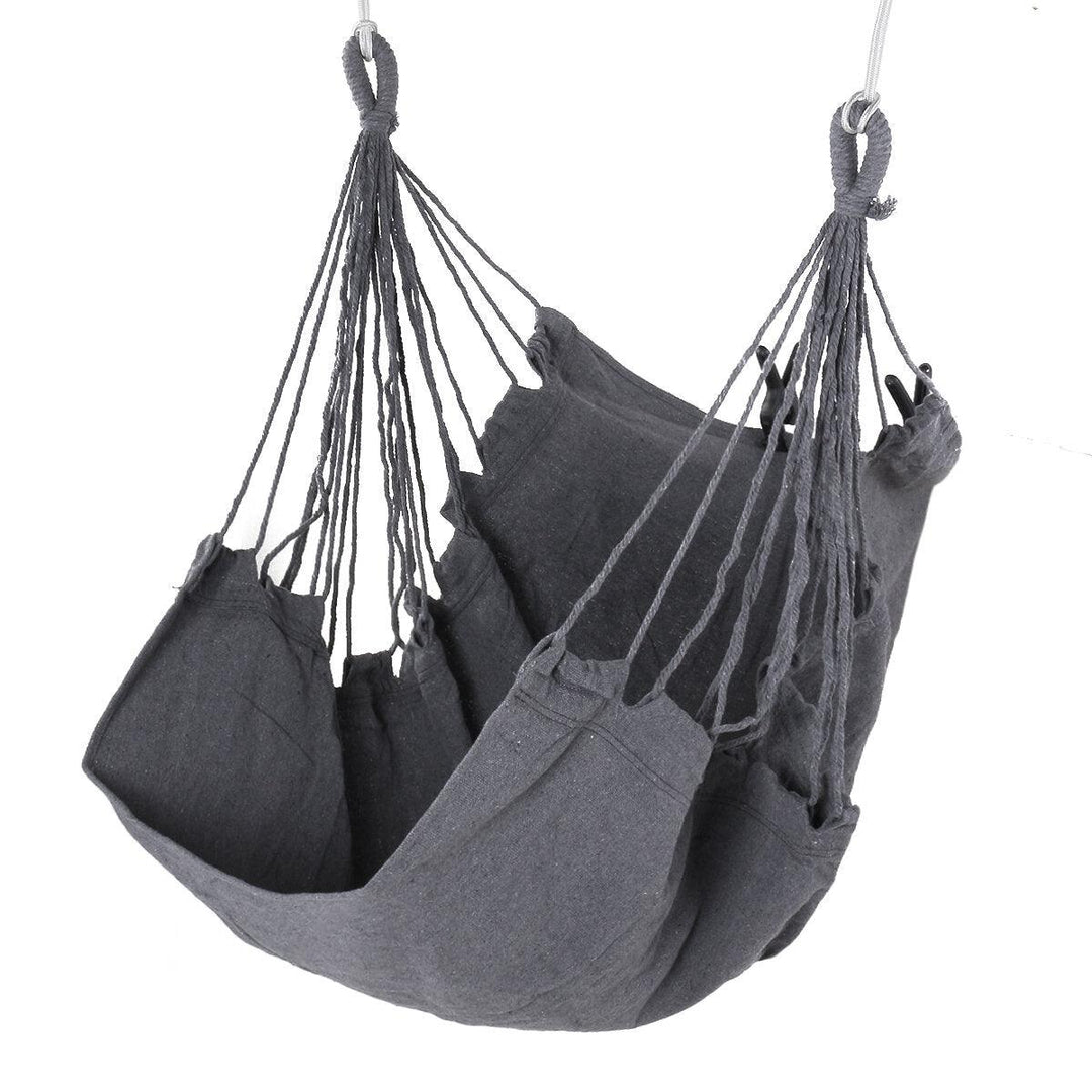 Deluxe Camping Portable Hammock Hanging Rope Chair Porch Swing Patio Yard Seat Camping Indoor Outdoor Hammocks - Trendha