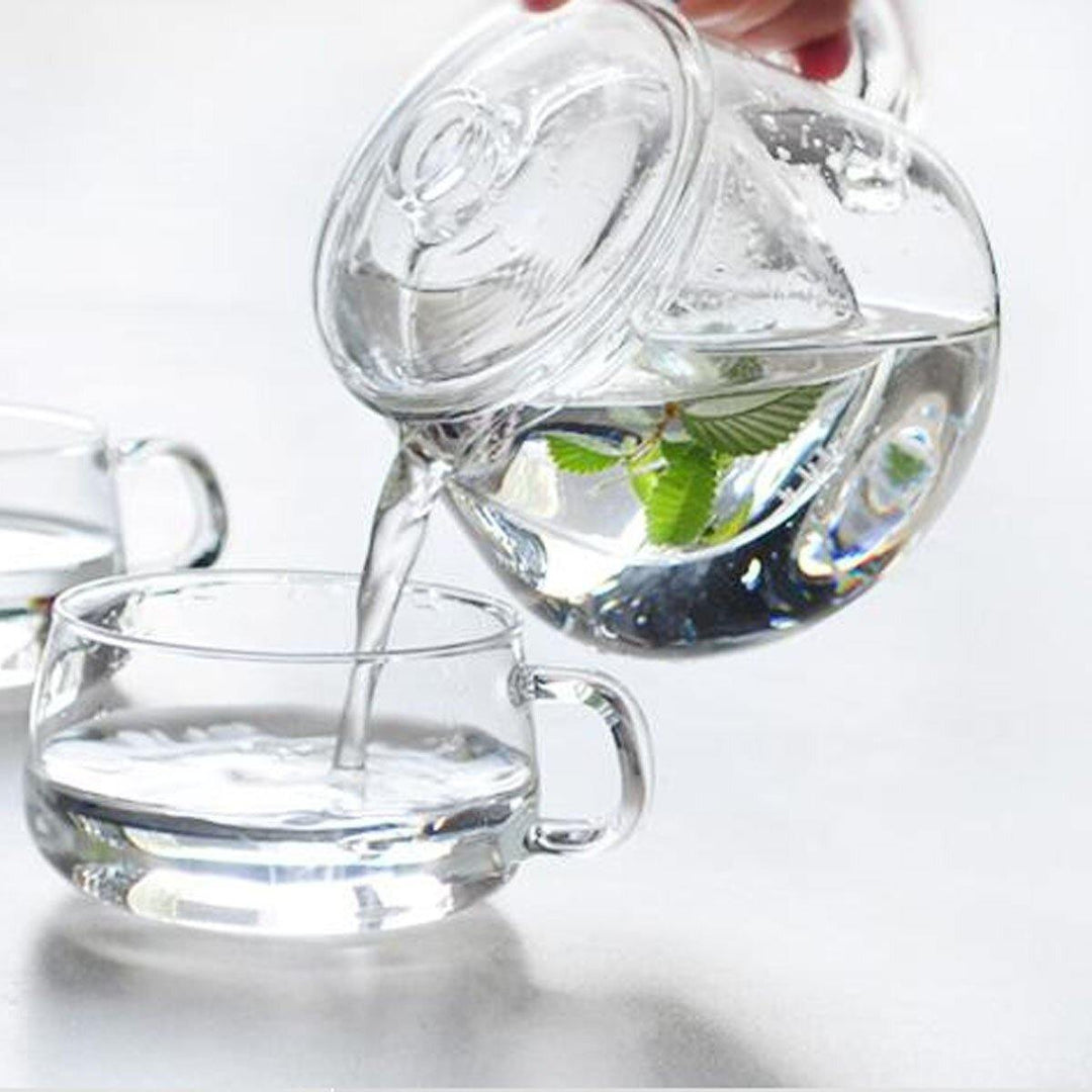 500ML Heat-resistant Glass Filter Three-piece Vertical Flower Teapot - Trendha