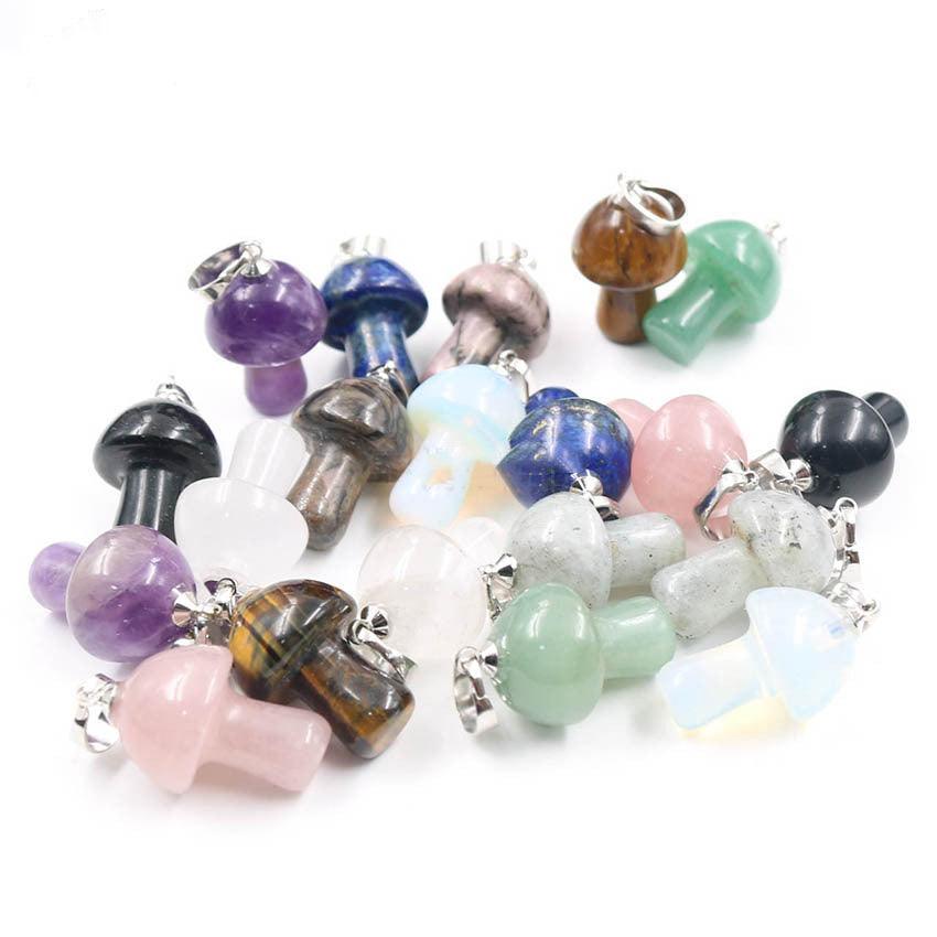 Mini Mushroom-Shaped Pendant Necklace Options
