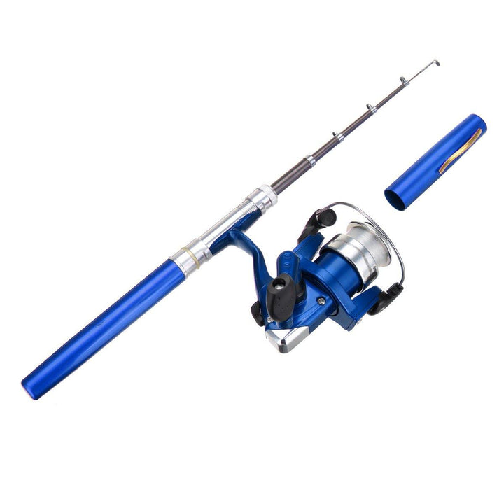 LEO Mini Fishing Rod Reel Combo Fibre Glass Aluminum Fishing Reel Portable Hunting Fishing Tools - Trendha