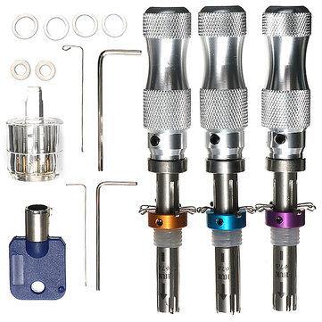 Cylinder Locksmith Repair Tool 3Pcs 7Pin Tubular Pick Tool Car & Vehicle Accessories - Trendha