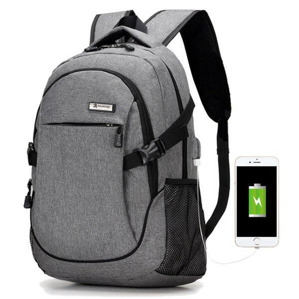 Men's Women's Waterproof Oxford Laptop Backpack Bag With External Charging Port - Trendha