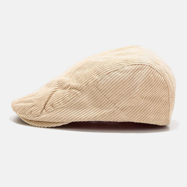 Unisex Corduroy Casual All-match Solid Color Forward Hat Beret Hat - Trendha
