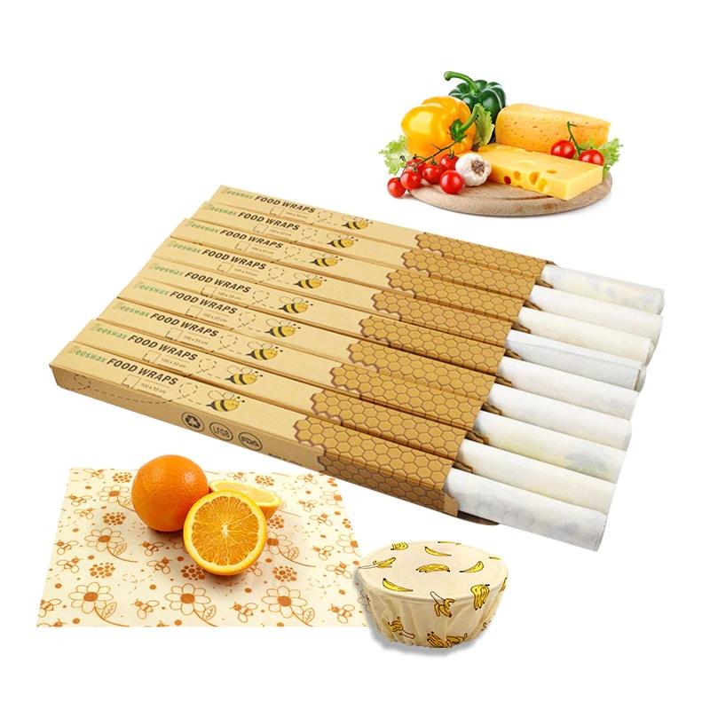 Floral Patterned Beeswax Food Wrap Film