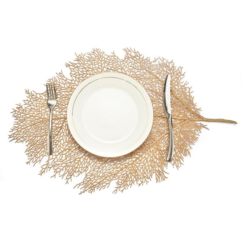 Floral Style PVC Dining Table Coaster