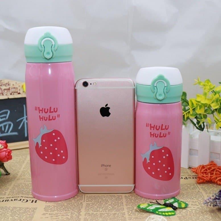 Fruits Print Vacuum Bottle Stainless Steel Thermos for Children - Trendha