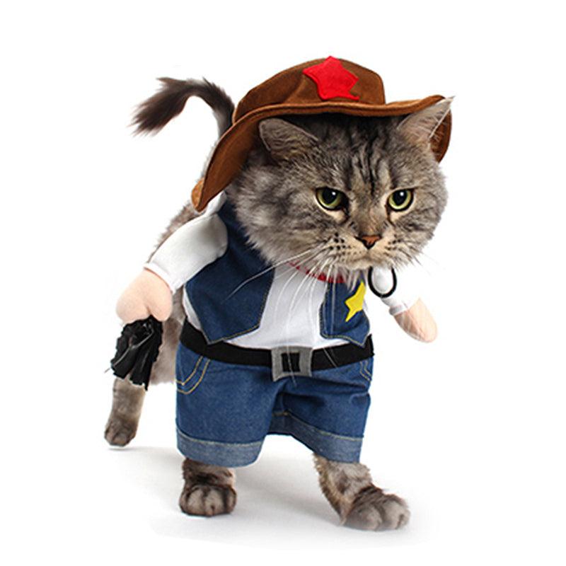 Funny Costume a Cowboy for Cat - Trendha