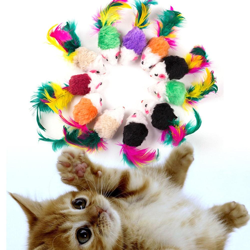 Funny Mini Mouse Toys Set for Cats - Trendha