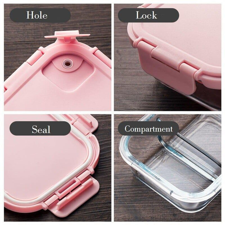 Glass Lunch Box with Durable Locking Lid - Trendha