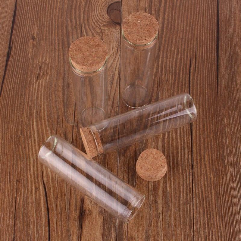 Glass Spice Jar with Cork Stopper 24 Pcs Set - Trendha