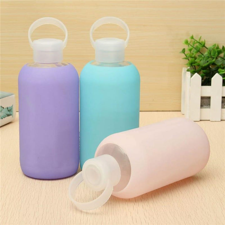 Glass Water Bottle with Silicone Case - Trendha