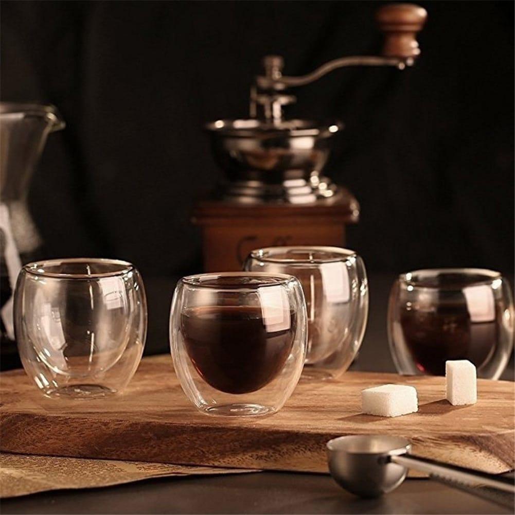 Heat-Resistant Double Wall Glass Coffee Cups - Trendha