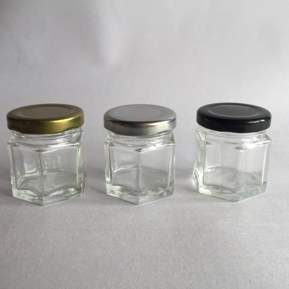 Hexagon Mini Glass Jar 24 pcs Set - Trendha