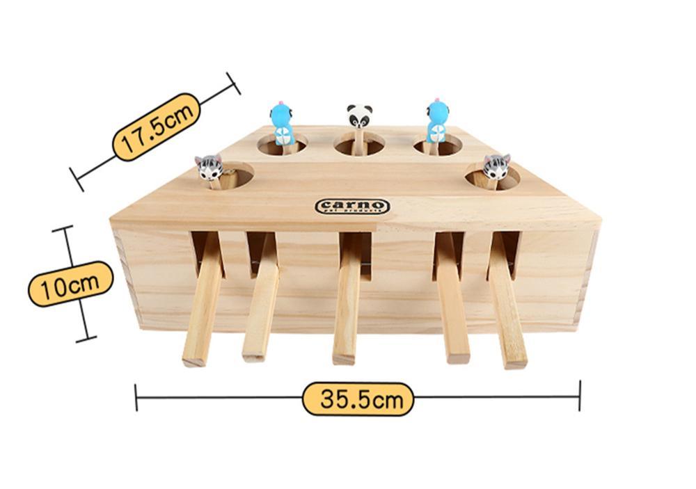 Interactive Wooden Cat Popping Toy - Trendha