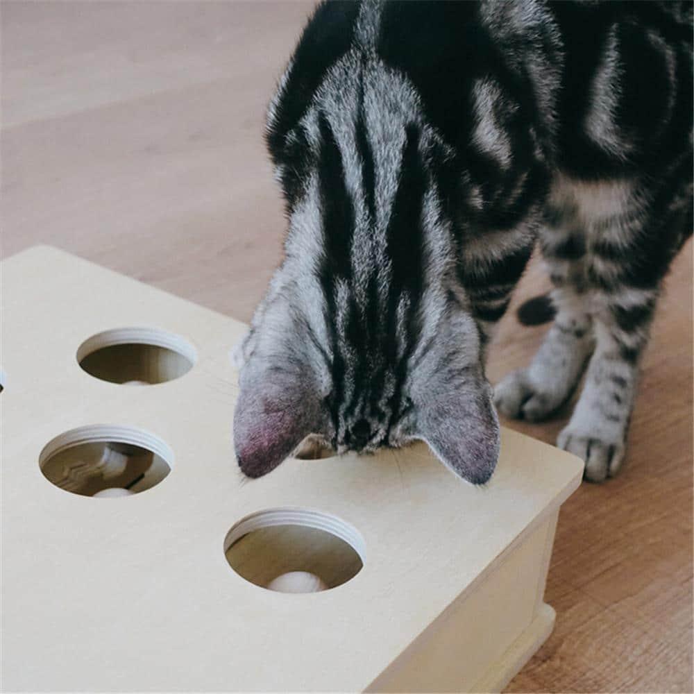 Interactive Wooden Cat Popping Toy - Trendha